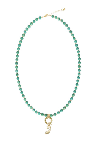 Sadie Letter Necklace - Turquoise