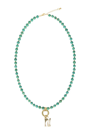 Sadie Letter Necklace - Turquoise