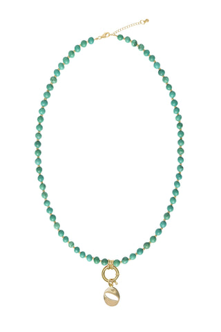 Sadie Letter Necklace - Turquoise