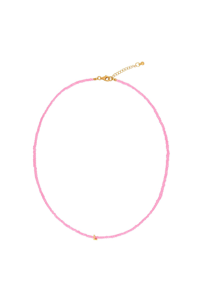 Tiny Dancer Beaded Initials Necklace