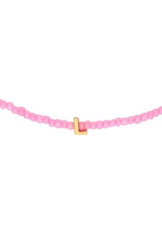 Tiny Dancer Beaded Initials Necklace