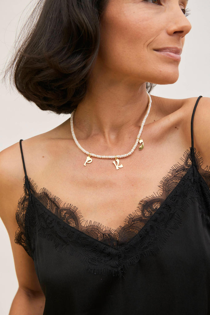 Florence Personalised Initial Pearl Necklace