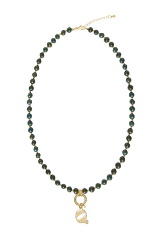 Sadie Letter Necklace - Blue Jade