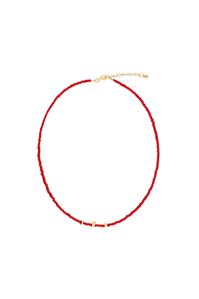 Tiny Dancer Beaded Initials Necklace