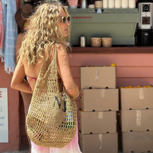 Personalised Woven Raffia Bag