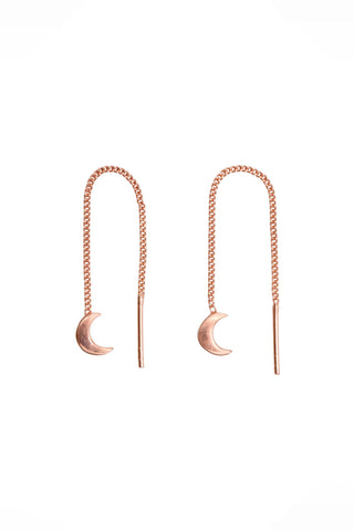 Threaded Moon Earrings