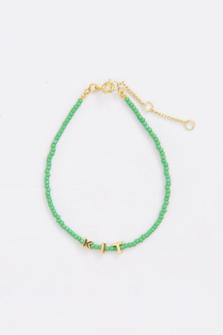 Tiny Dancer Beaded Initials Bracelet