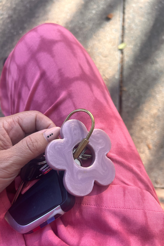 Resin Flower Keyring
