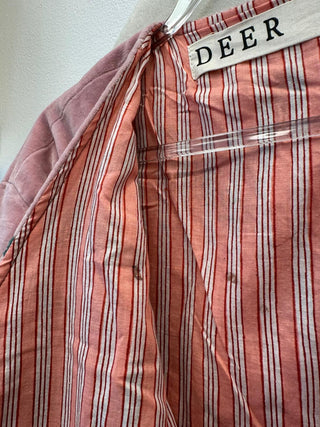 Faulty - Embroidered Velvet Jacket - Dusty Pink with Multi Pattern