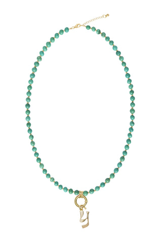 Sadie Letter Necklace - Turquoise
