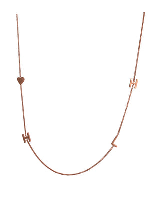 '♡HLH' 18” Rose gold plated necklace