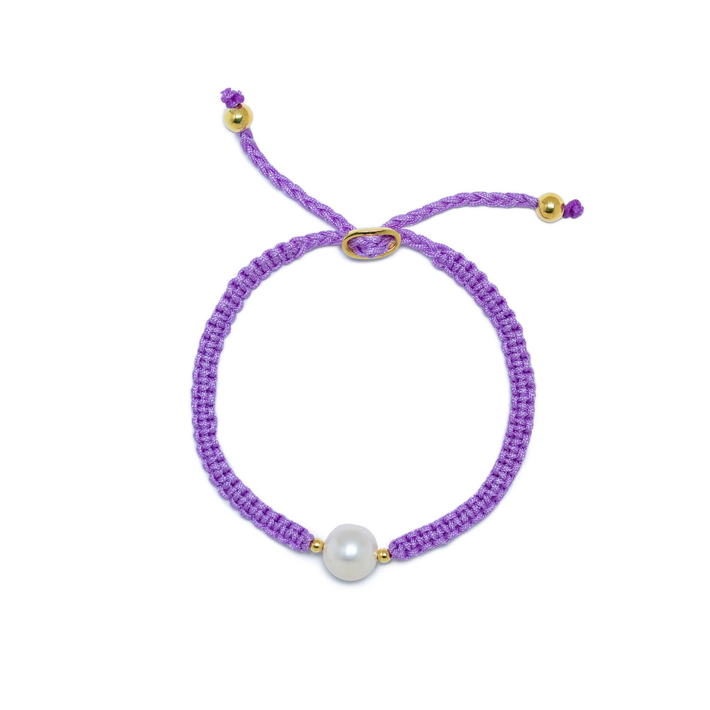 Lola Rope Pearl Bracelet - Lilac