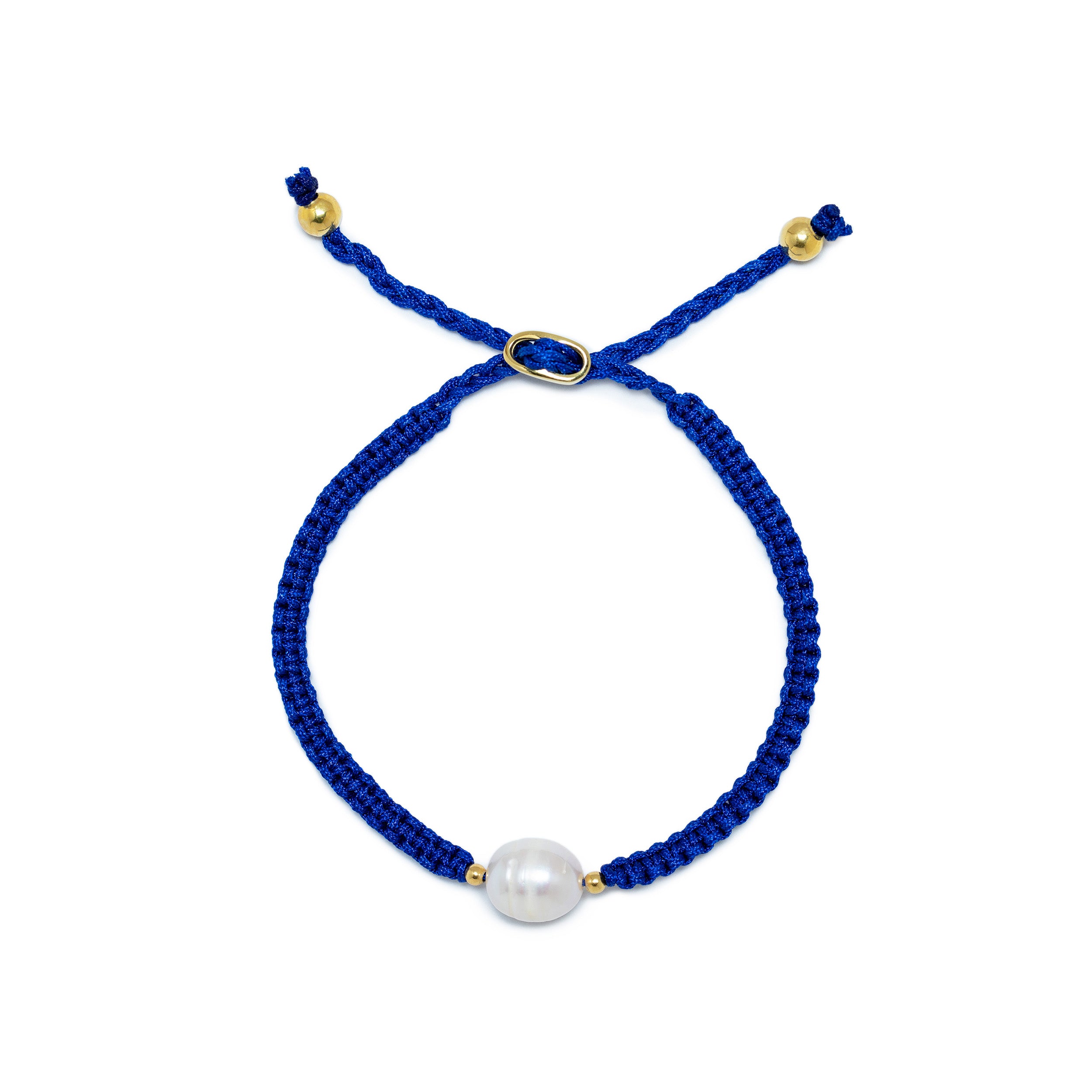 Lola Rope Pearl Bracelet Cobalt Blue DEER RUBY