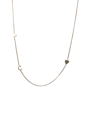 'PC♡' 20” Sterling silver necklace