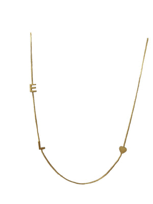 'EL♡' 16” gold plated necklace