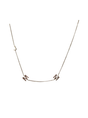 'JMM' 16” Sterling silver necklace