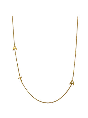 'ATA' 16” gold plated necklace