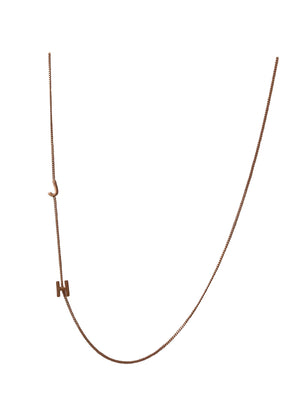 'JH' 18” Rose gold plated necklace