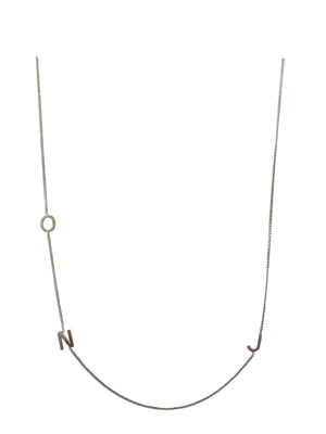 'ONJ' 18” sterling silver necklace