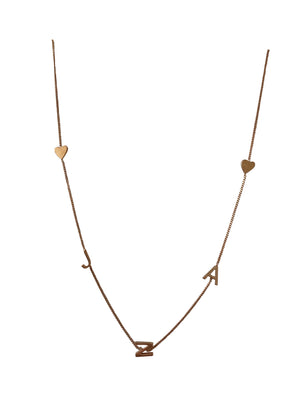 '♡JA♡N' 18” Rose gold plated necklace