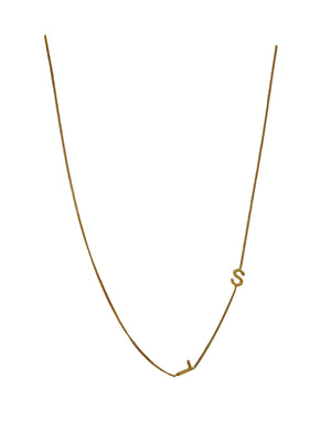 'SL' 18” gold plated necklace