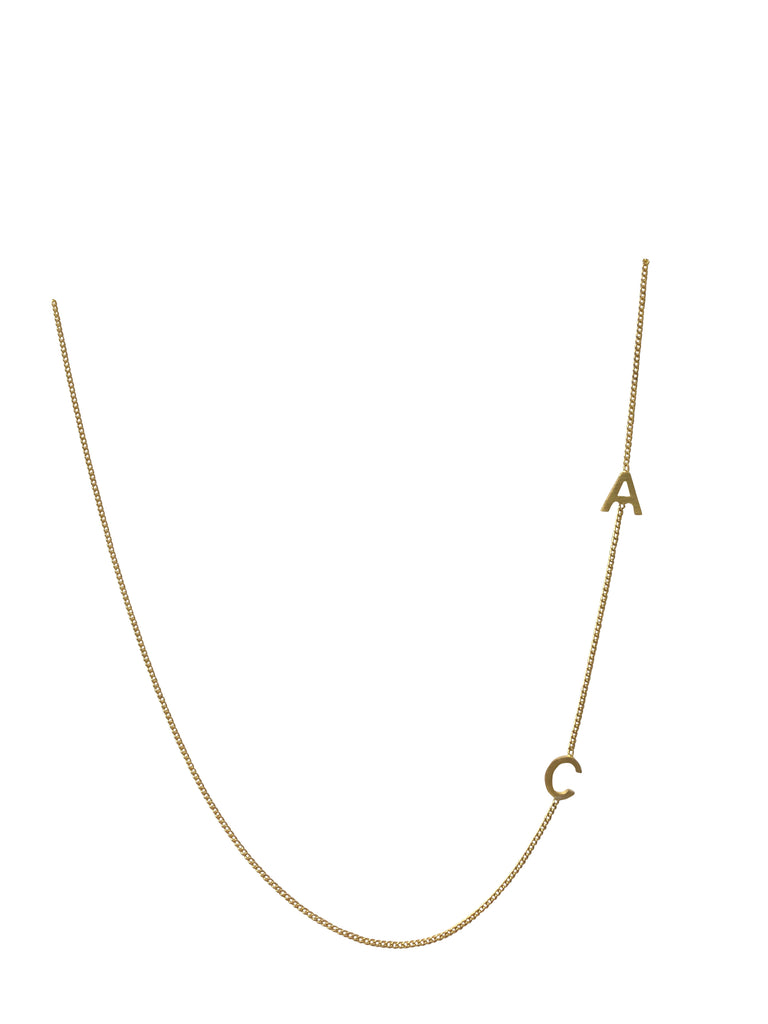 'CA' 16” Gold plated necklace