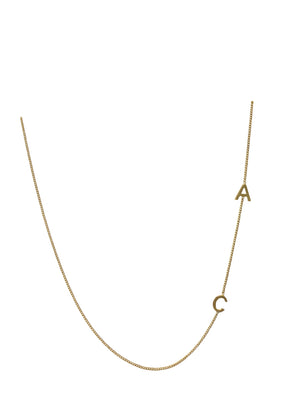 'CA' 16” Gold plated necklace