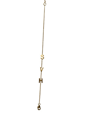 'SVH' 17cm with 2.5cm extender gold plated bracelet