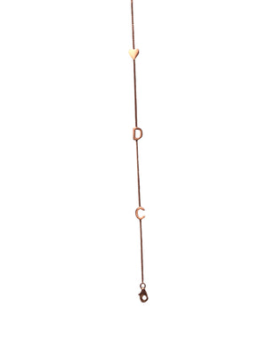 '♡DC' 18cm with 2.5cm extender rose gold plated bracelet
