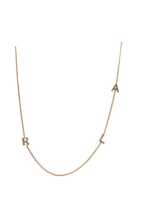 'RLA' 16” Gold plated necklace