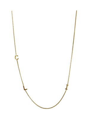 'CLI' 20” gold plated necklace