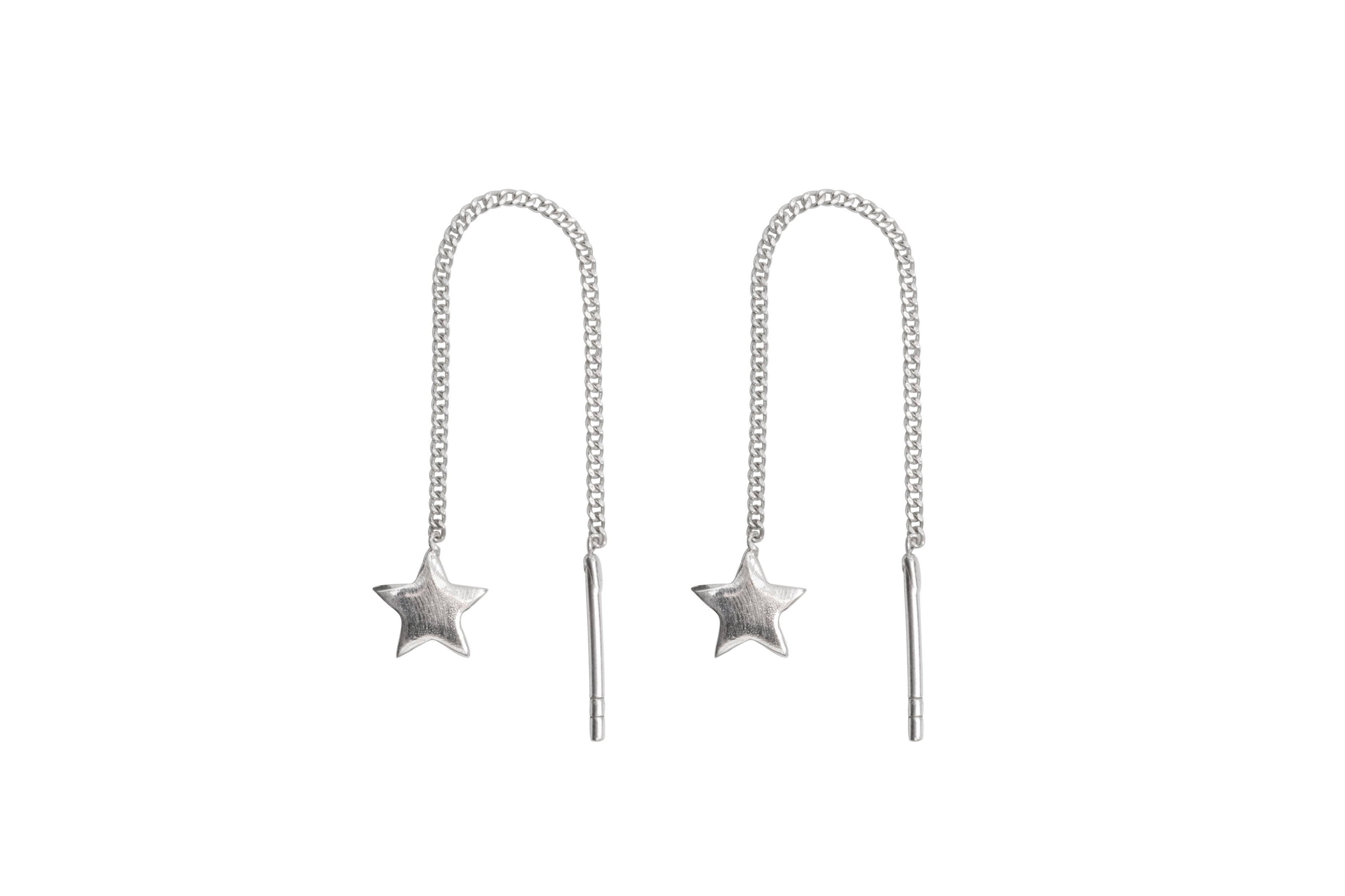 Threaded star earrings