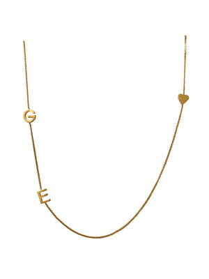 'GE♡' 16” Gold plated necklace