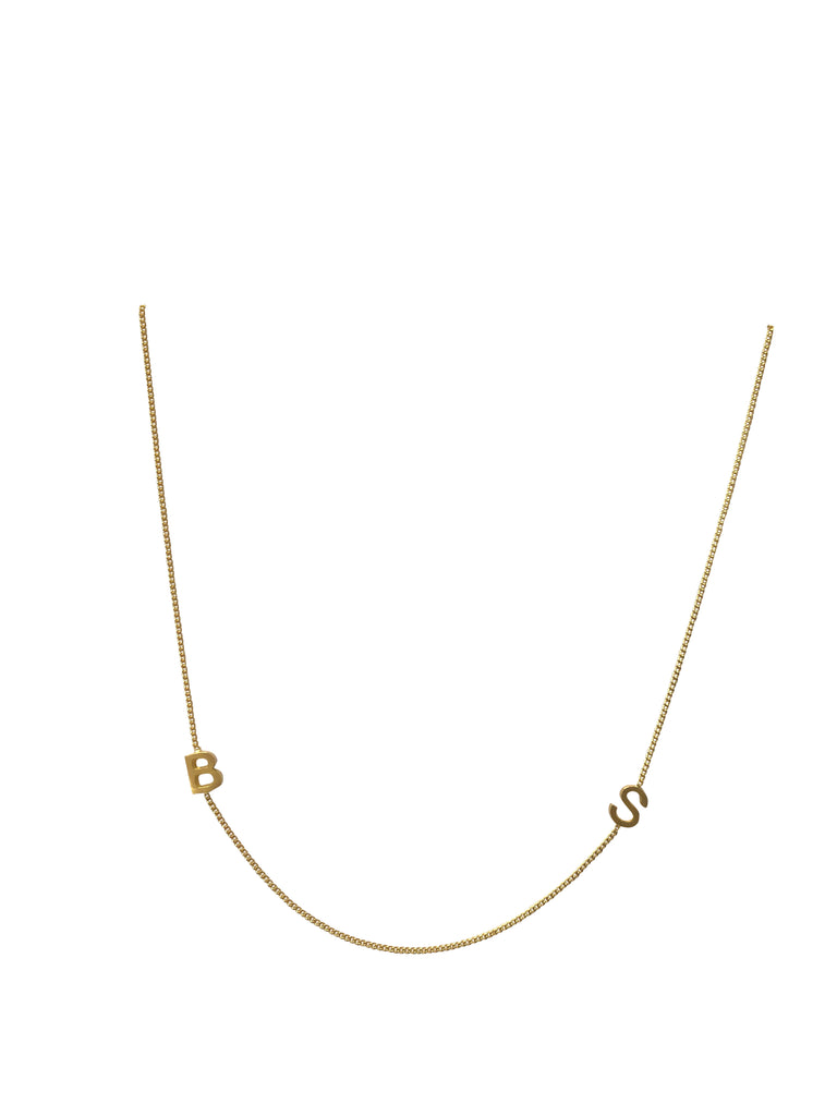 'BS' 16” Gold plated necklace