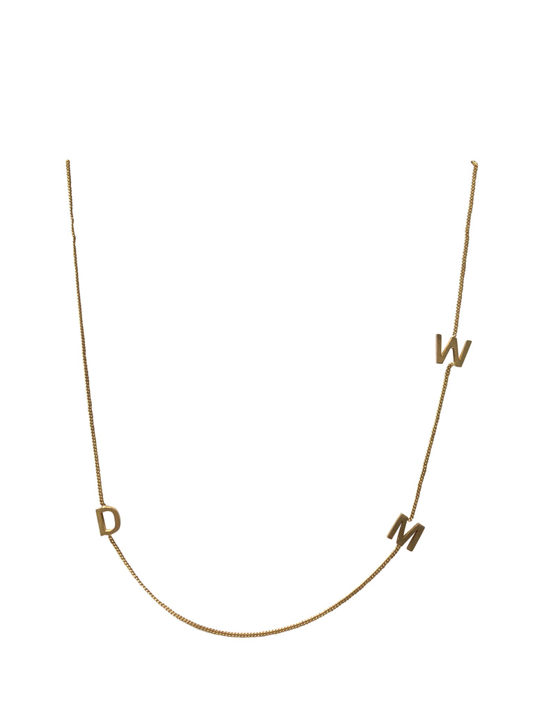 'DMW' 16” Gold plated necklace