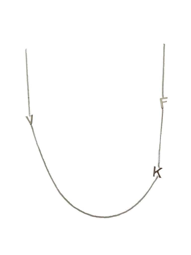 'VKF' 16” sterling silver necklace