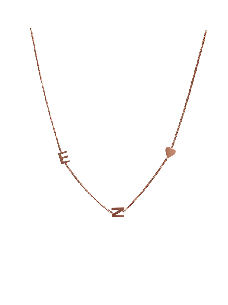 'E♡N' 16” Rose gold plated necklace