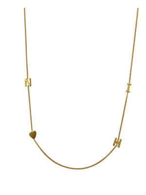 'N♡HI' 18” gold plated necklace