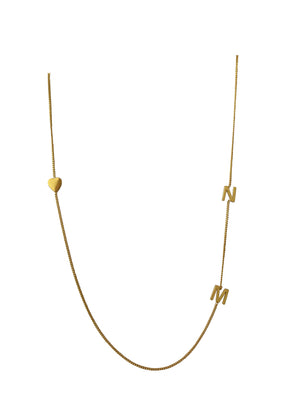 '♡MN' 16” gold plated necklace