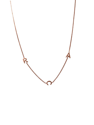 'RAC' 18” Rose gold plated necklace
