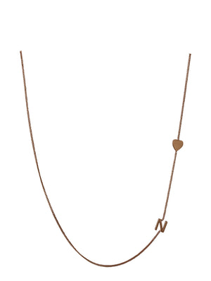 'N♡' 16” Rose gold plated necklace