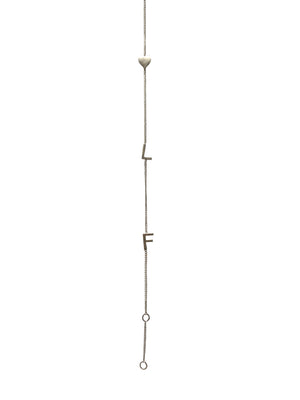 '♡LF' 17cm with 2.5cm extender sterling silver bracelet