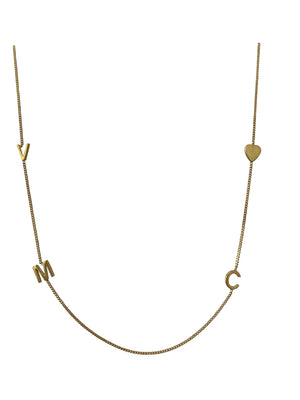 'VMC♡' 16” gold plated necklace
