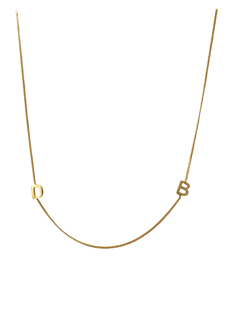 'DB' 16” Gold plated necklace