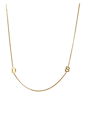 'DB' 16” Gold plated necklace