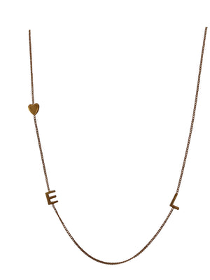 '♡EL' 16” Rose gold plated necklace