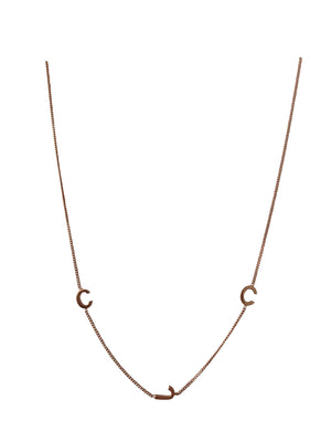 'CCJ' 16” Rose gold plated necklace