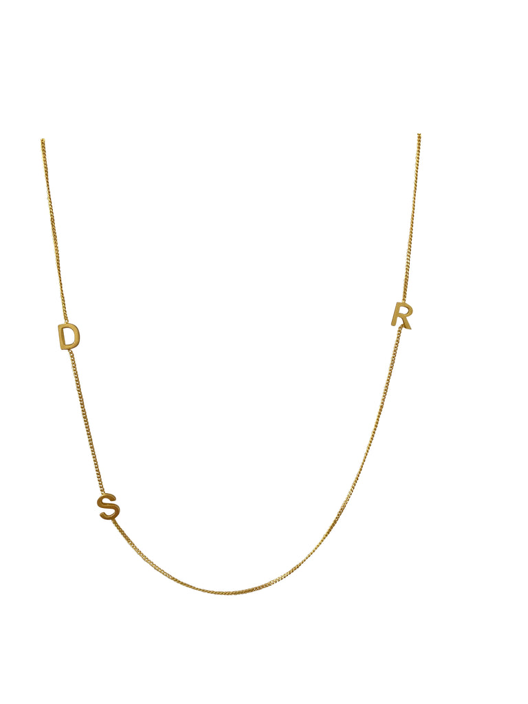 'DSR' 16” gold plated necklace