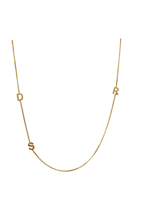 'DSR' 16” gold plated necklace