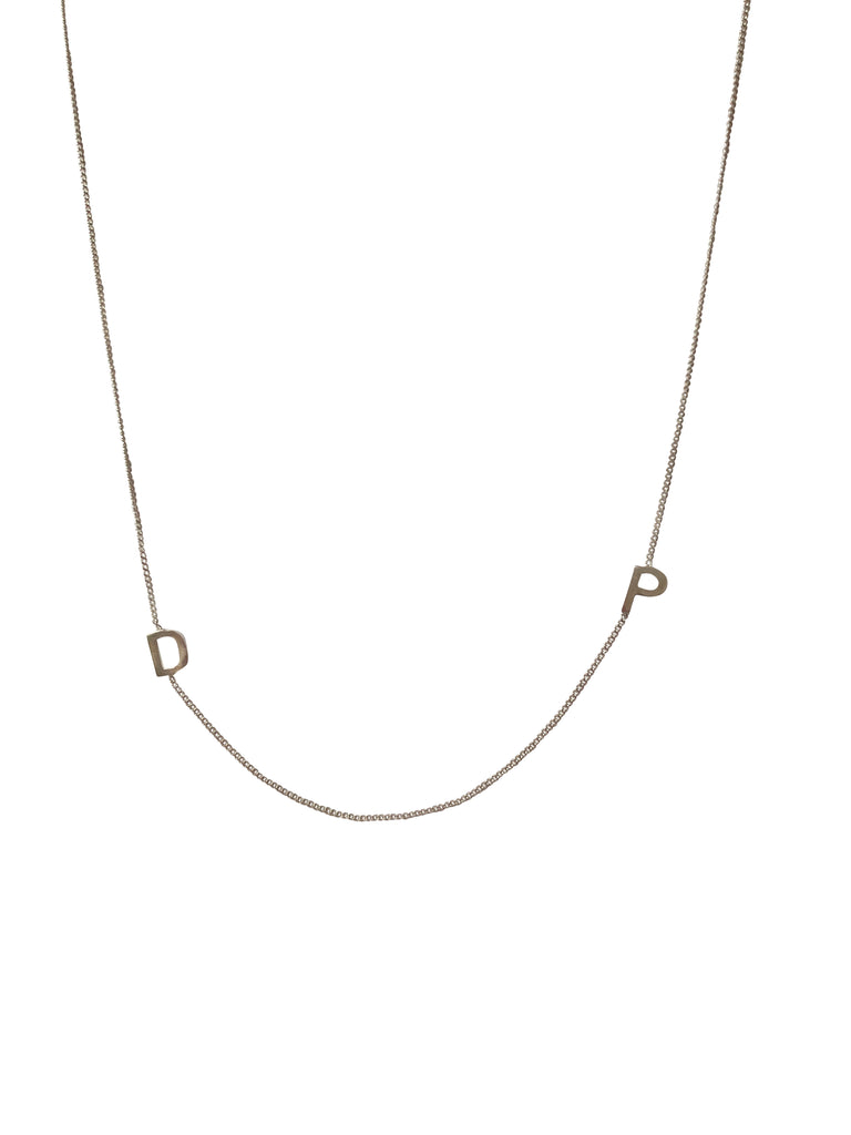 'DP' 16” Sterling silver necklace